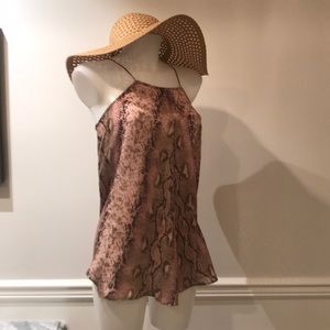 Acrobat Silk Snake Print Tank Top